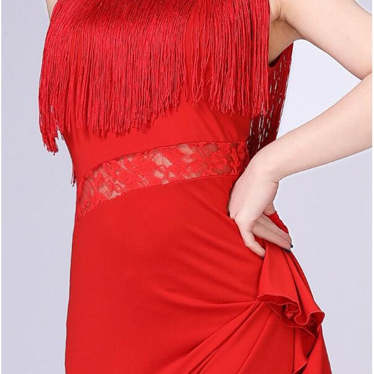 Latin Dance Dress Women Tassel Tango Dress Dance Skirt Dancewear, M, L, XL