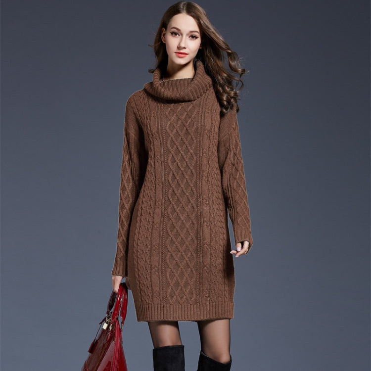 Autumn And Winter Knitwear Dresses Long Turtleneck Sweater For Women, M, L, XL, XXL, XXXL