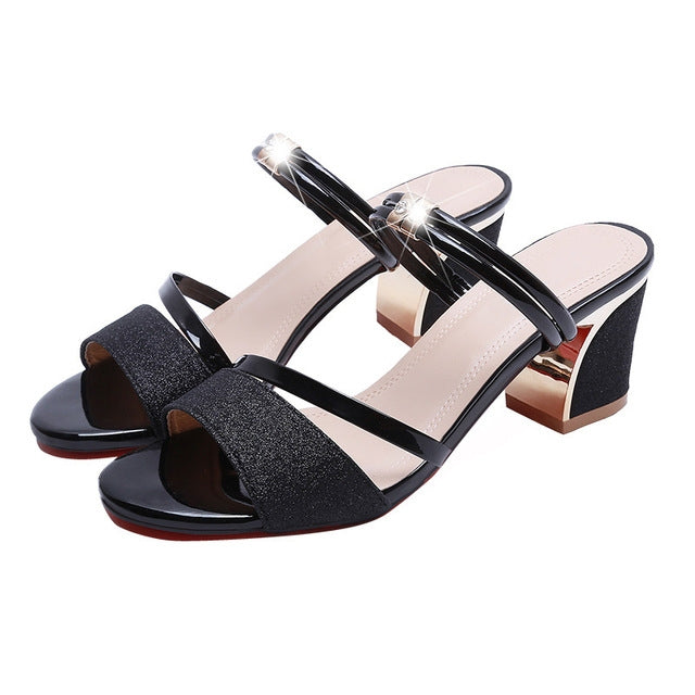 Thick With Open Toe Fish Mouth Sandals, 34, 35, 36, 37, 38, 39, 40