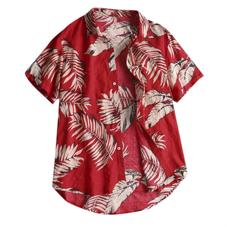 Cotton Casual Beach Holiday Print Shirt for Men, S, M, L, XL, XXL, XXXL, XXXXL, 5XL