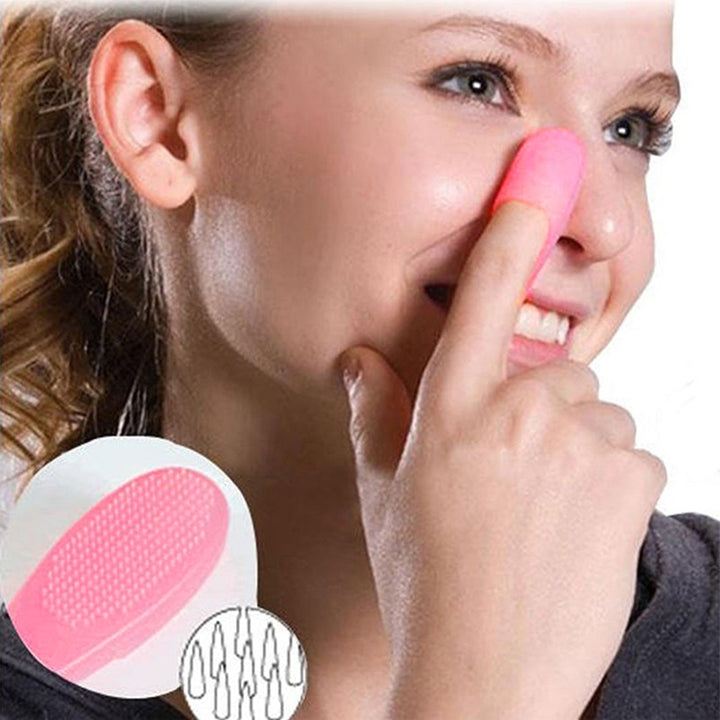 Blackhead Brush Face Cleansing Extractor Remover Tool Silicone Finger Massage Brush Face Exfoliating Cleansing Tool