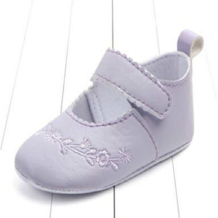 Baby Girl First Walkers PU Leather Cute Princess Crib Shoes, 11cm, 12cm, 13cm