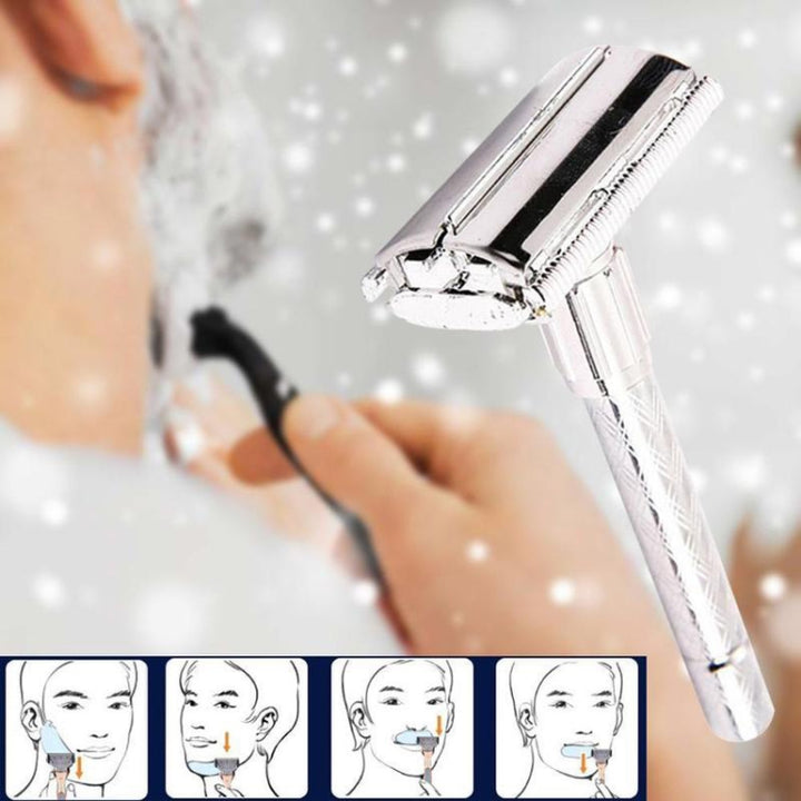 Adjustable Safety Classic Stainless Steel Razor Men Safety Double Edge Blade Shaving