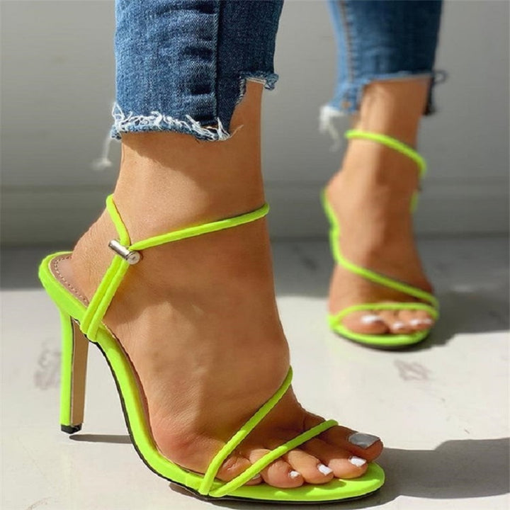 Candy-colored Super High-heeled Strap Sexy Sandals, 36, 37, 38, 39, 40, 41