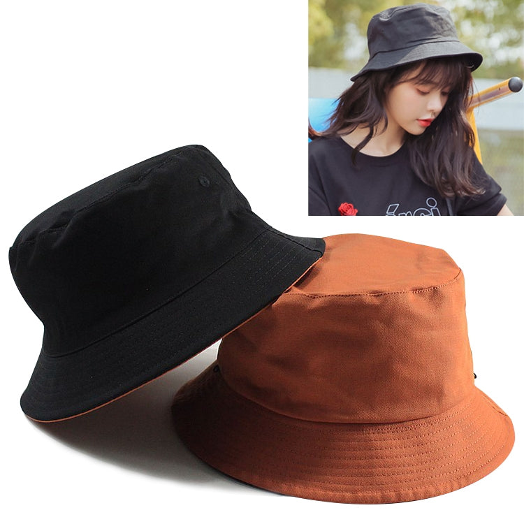 Solid Color Cotton Double-sided Wearable Fisherman Hat for Women, L, XL, XXL