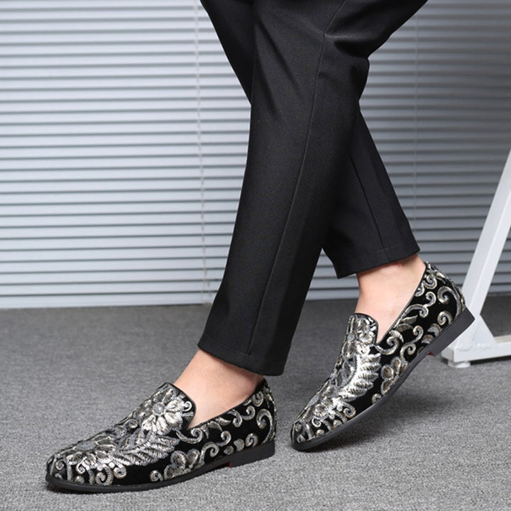 Men Casual Fashion Glitter Shoe Slip-on Shoes Loafers, 38, 39, 40, 41, 42, 43, 44, 45, 46, 47