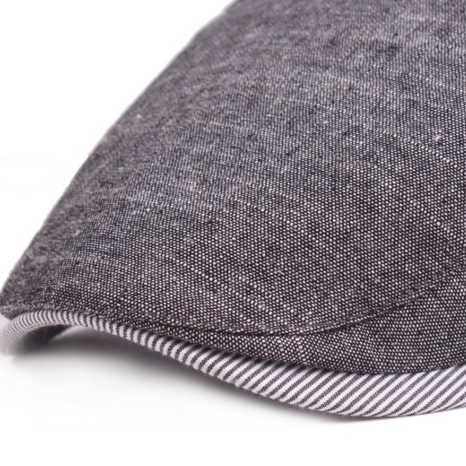 Thin Retro British Style Adjustable Shade Cotton Linen Beret