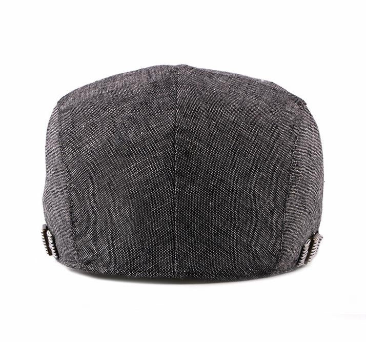 Thin Retro British Style Adjustable Shade Cotton Linen Beret