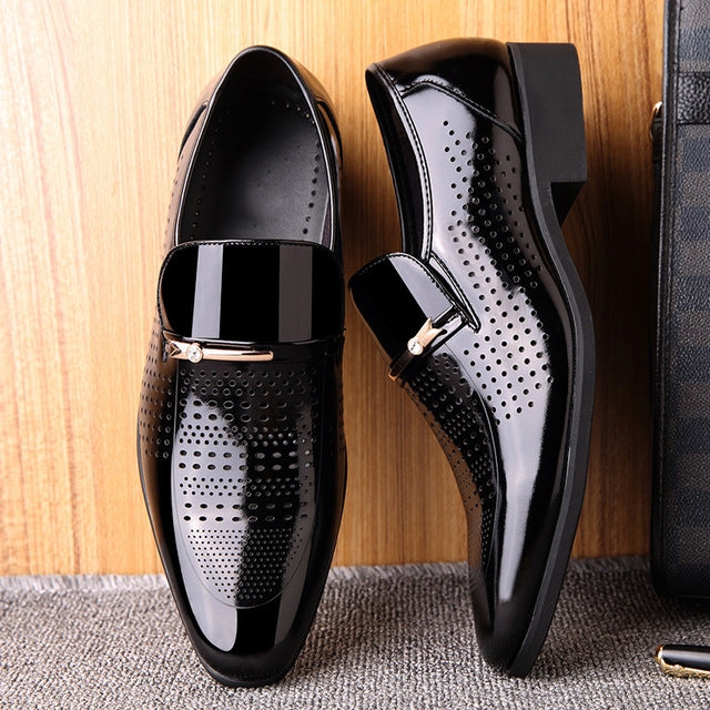 Men Hollow Breathable Shoes Comfortable Business Dress Shoes, 38, 39, 40, 41, 42, 43, 44