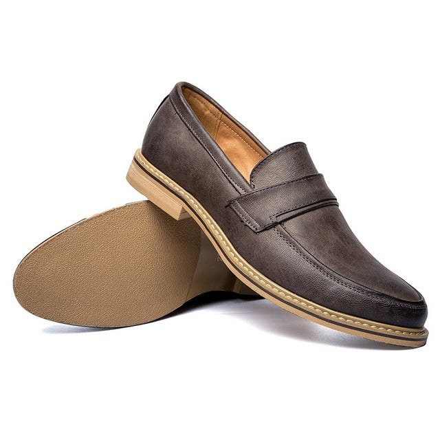 British Style Pointed Shoes Versatile Casual Shoes Slip-on Men Shoes, 38, 39, 40, 41, 42, 43