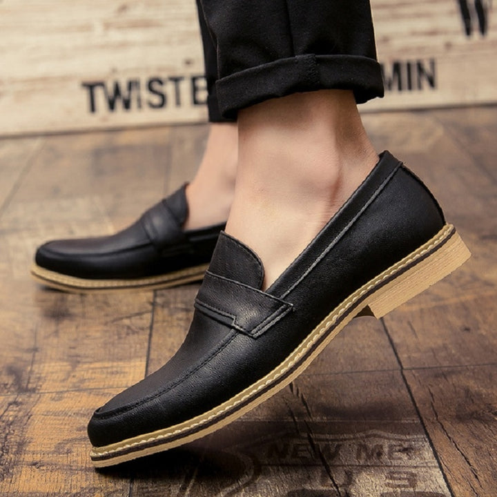 British Style Pointed Shoes Versatile Casual Shoes Slip-on Men Shoes, 38, 39, 40, 41, 42, 43