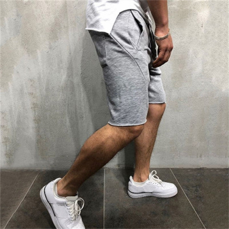 Men Solid Pocket Casual Summer Jogging Half Length Shorts Basketball Shorts, M, L, XL, XXL