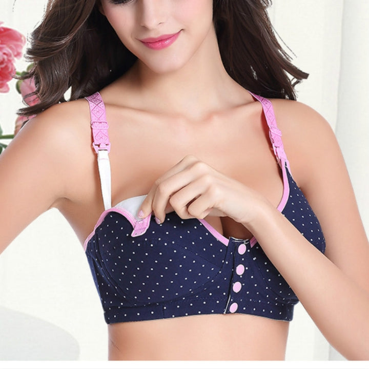 Cotton Nursing Bra Maternity Pregnancy Sports Nursing Breast Feeding Bras, 75B, 75C, 80B, 80C, 85B, 85C