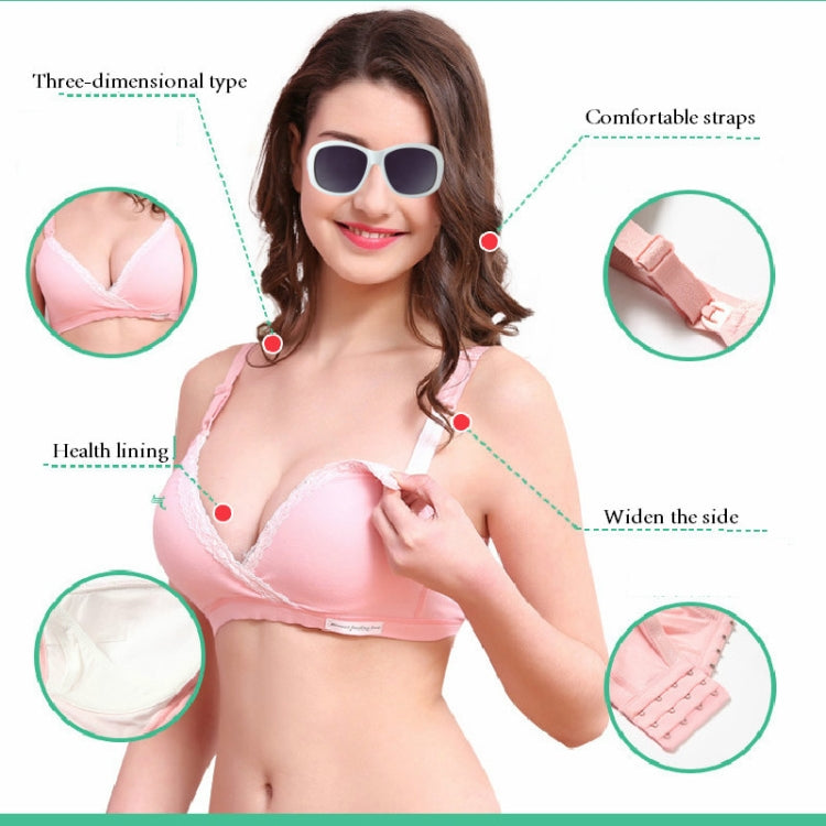 Nursing Maternity Clothing Cotton Breast Feeding Bra for Pregnant Women Pregnancy Breast Sleep Underwear, 34/75, 36/80, 38/85, 40/90, 42/95