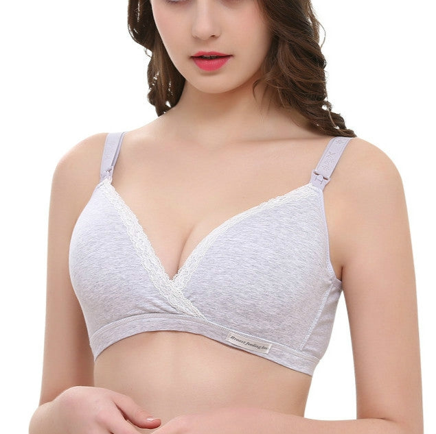 Nursing Maternity Clothing Cotton Breast Feeding Bra for Pregnant Women Pregnancy Breast Sleep Underwear, 34/75, 36/80, 38/85, 40/90, 42/95