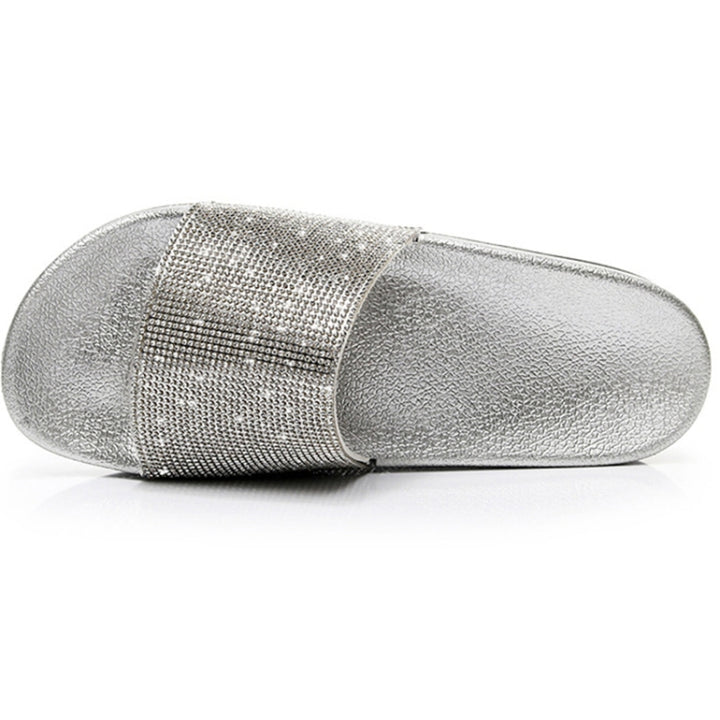 Rhinestone Women Slippers Bling Beach Slides, 36, 37, 38, 39, 40, 41