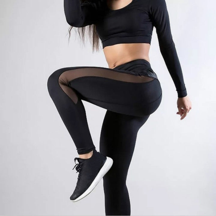 Women Leggings Sexy Pants Push Up Fitness Gym Leggins Running Mesh Leggins Seamless Workout Pants, L, XL, S, M