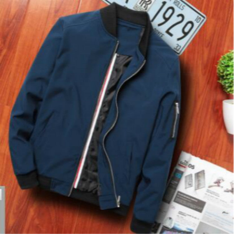 Men Zipper Jacket Male Casual Streetwear Hip Hop Slim Fit Pilot Coat Men Clothing, L, XL, XXL, XXXL, XXXXL