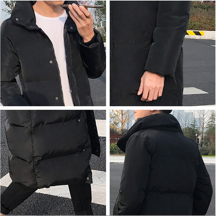 Mens Long Down Jacket Coat Winter Parkas Thick Warm Slim Fit Male Overcoat, M, L, XL, XXL, XXXL, XXXXL, 5XL