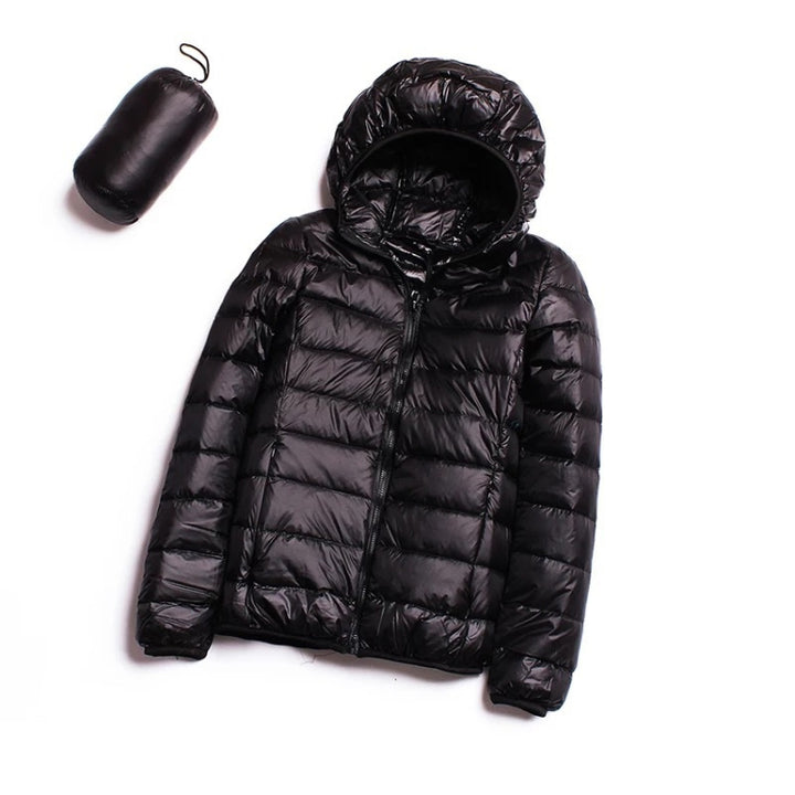 Casual Ultra Light White Duck Down Jacket Women Autumn Winter Warm Coat Hooded Parka, M, L, XL, XXL