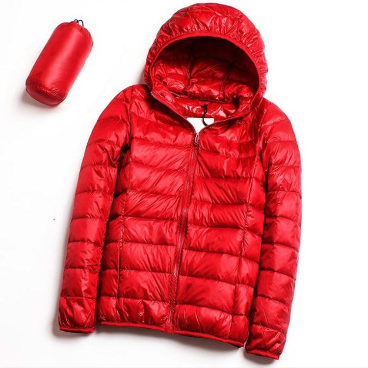 Casual Ultra Light White Duck Down Jacket Women Autumn Winter Warm Coat Hooded Parka, M, L, XL, XXL