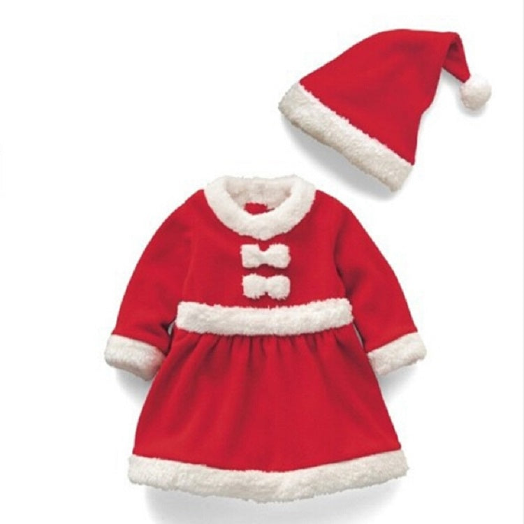 Santa Claus Costume + Hat Set, Girl 80cm, Boy 80cm, Girl 90cm, Boy 90cm, Girl 100cm, Boy 100cm, Girl 110cm, Boy 110cm, Girl 120cm, Boy 120cm, Girl 130cm, Boy 130cm, Girl 140cm, Boy 140cm, Girl 150cm, Boy 150cm