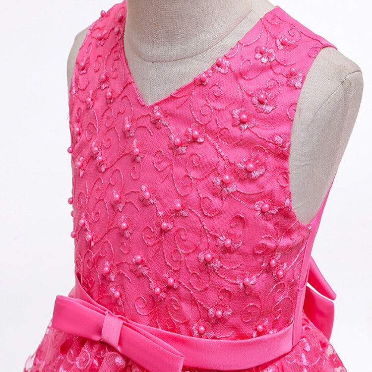 Girls Irregular Embroidered Beaded Bow-knot Tutu Sleeveless Dress Show Dress, 80cm, 90cm, 100cm, 110cm, 120cm