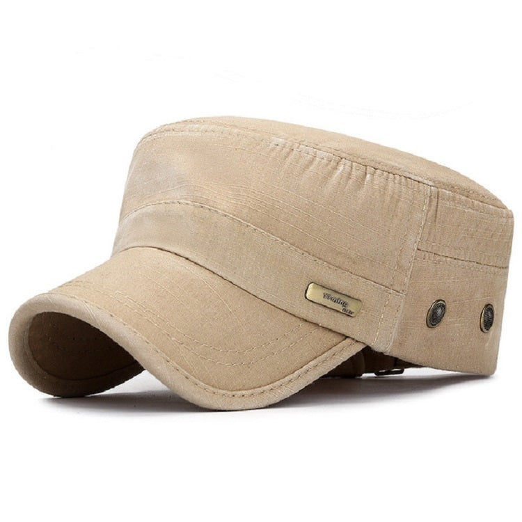 Men Washed Distress Bamboo Cotton Cloth Cap Large Mesh Flat Cap