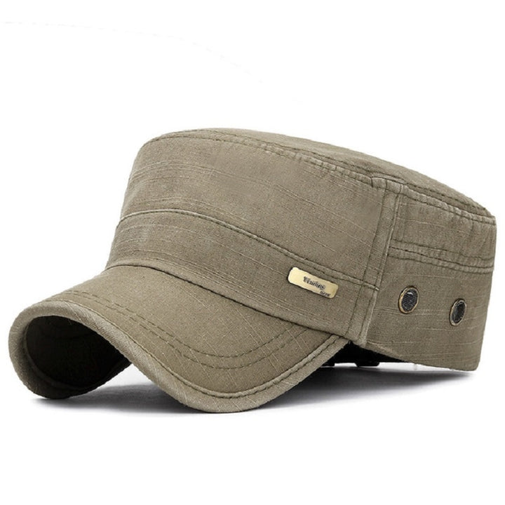 Men Washed Distress Bamboo Cotton Cloth Cap Large Mesh Flat Cap