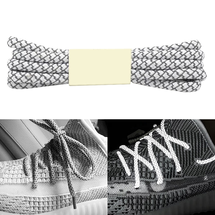 Reflective Shoe laces Round Sneakers ShoeLaces Kids Adult Outdoor Sports Shoelaces, 100cm