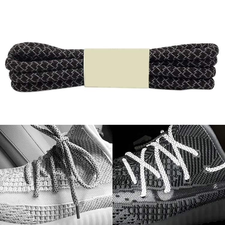 Reflective Shoe laces Round Sneakers ShoeLaces Kids Adult Outdoor Sports Shoelaces, 100cm