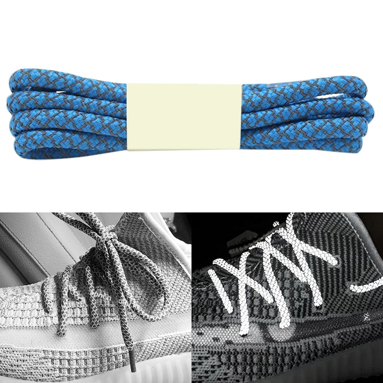 Reflective Shoe laces Round Sneakers ShoeLaces Kids Adult Outdoor Sports Shoelaces, 100cm