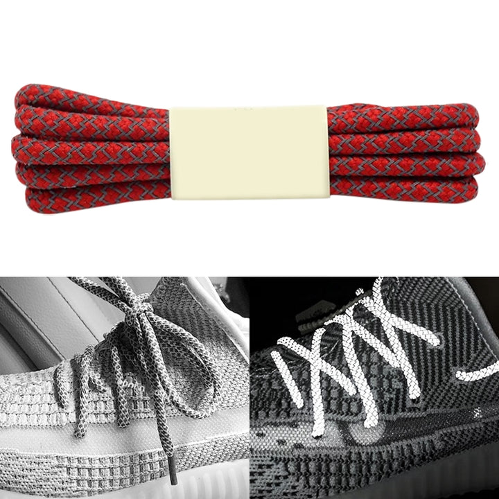 Reflective Shoe laces Round Sneakers ShoeLaces Kids Adult Outdoor Sports Shoelaces, 100cm