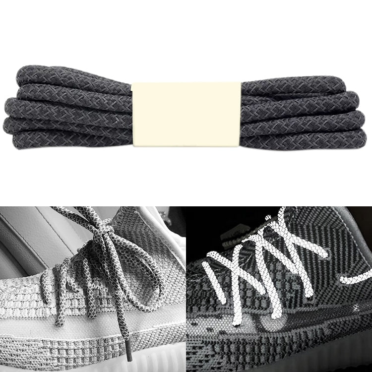 Reflective Shoe laces Round Sneakers ShoeLaces Kids Adult Outdoor Sports Shoelaces, 120cm