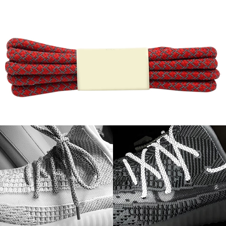 Reflective Shoe laces Round Sneakers ShoeLaces Kids Adult Outdoor Sports Shoelaces, 120cm