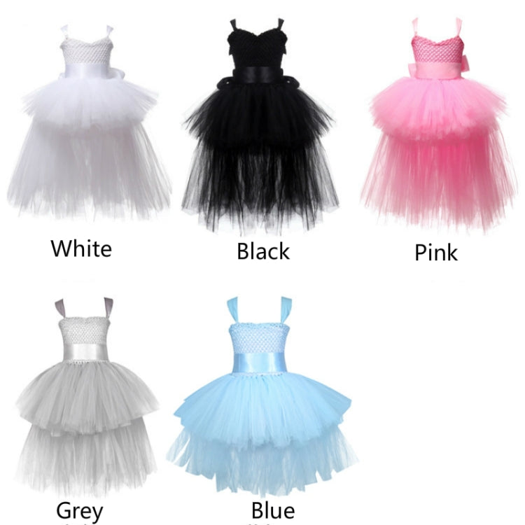 Girls Lace Sling Dress Mesh Tutu Party Dress, Black 2 age (80-90cm), Black 34 age（90-110cm）, Black 5-6 age（110-120cm）, Black 7-9 age（120-140cm）, Light Blue 2 age (80-90cm), Light Blue 34 age（90-110cm）, Light Blue 5-6 age（110-120cm）