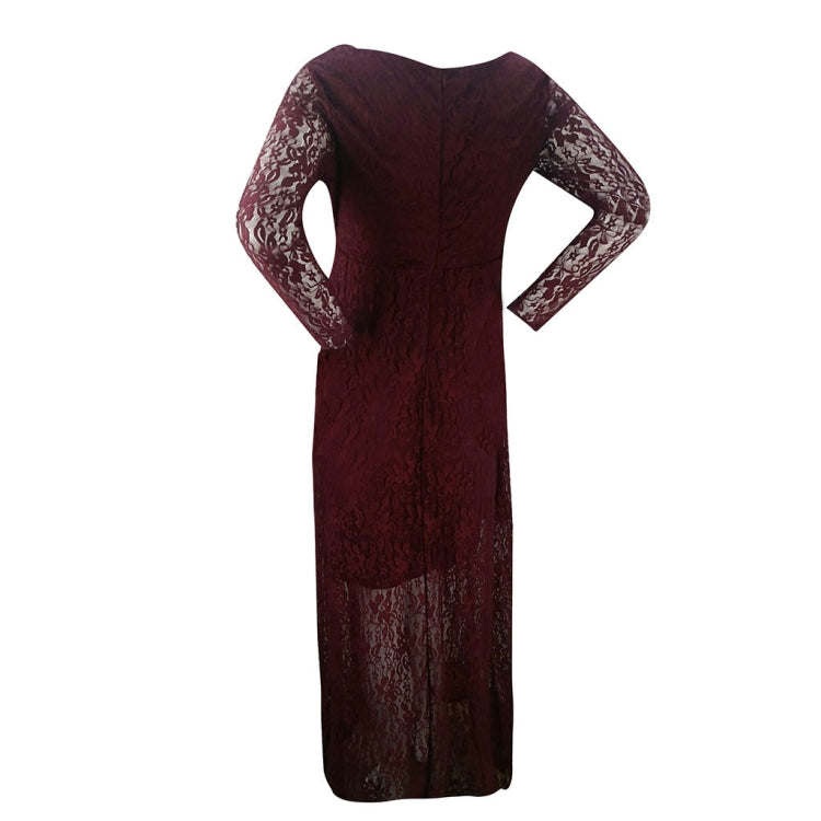 V Neck Dress Lace Long Dress for Mother Pregnancy Dress, M, L, XL, XXL, XXXL