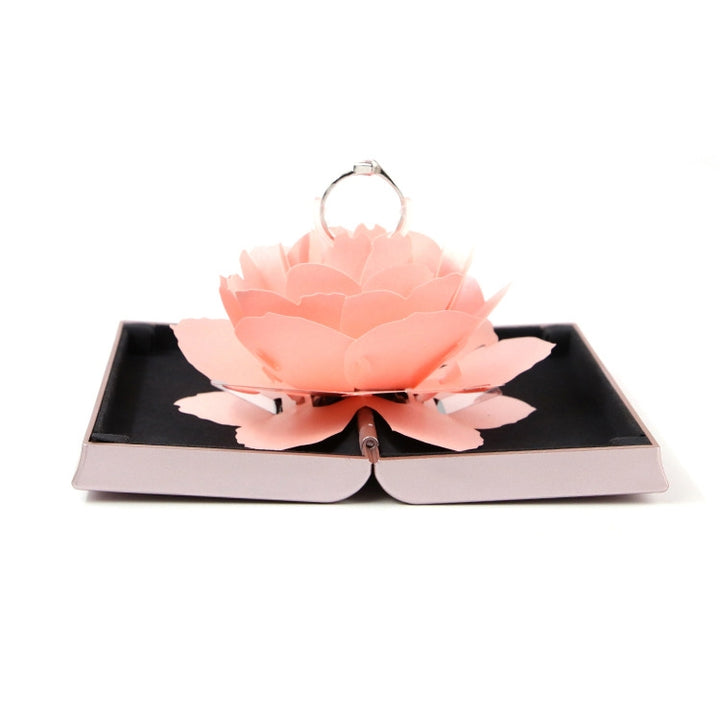 Creative Rose Rotating Ring Box Marriage Wedding Ring Box