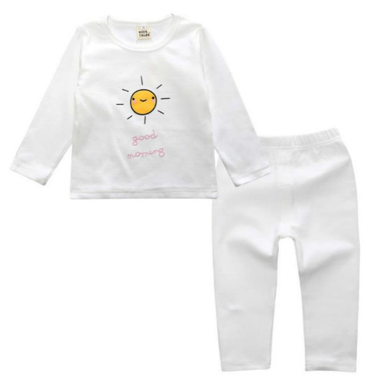 Children Cartoon Cotton Underwear Care Belly Pajamas Set, S, M, L, XL