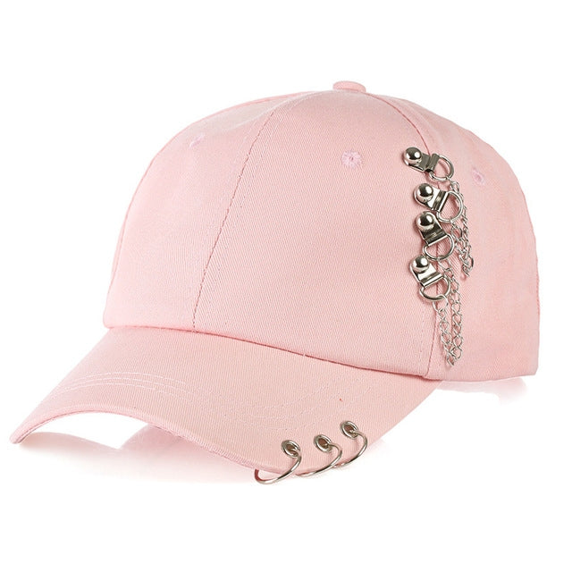 Personality Chain Hoop Baseball Cap, Adjustable