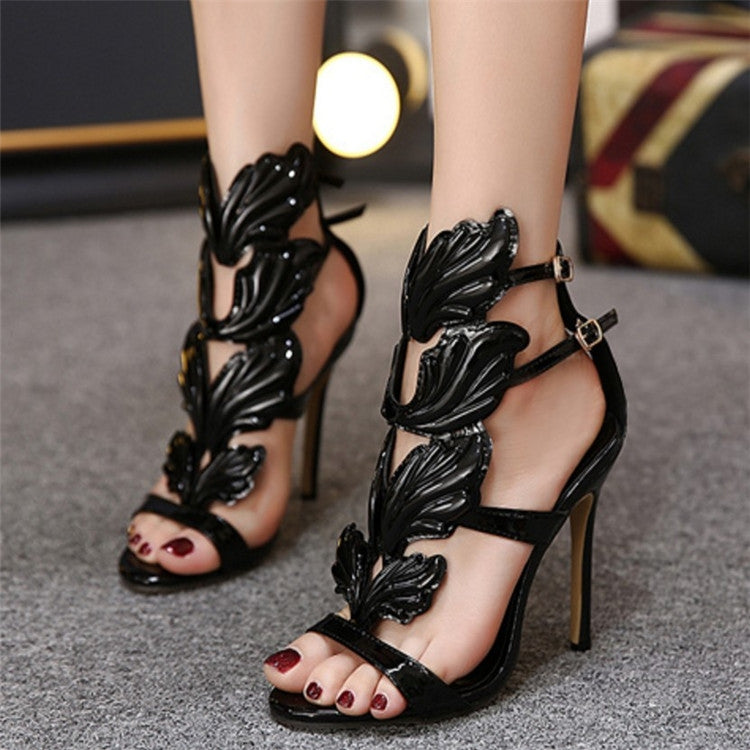 Metal Wings Thin High Heel Women Shoes, 35, 36, 37, 38, 39, 40