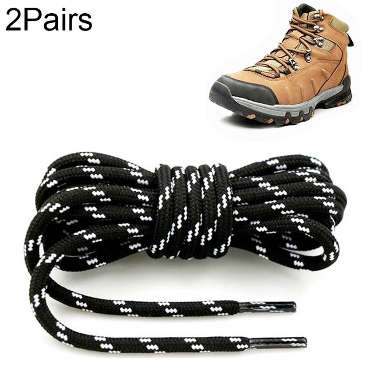 Round High Density Weaving Shoe Laces Outdoor Hiking Slip Rope Sneakers Boot Shoelace, 120cm