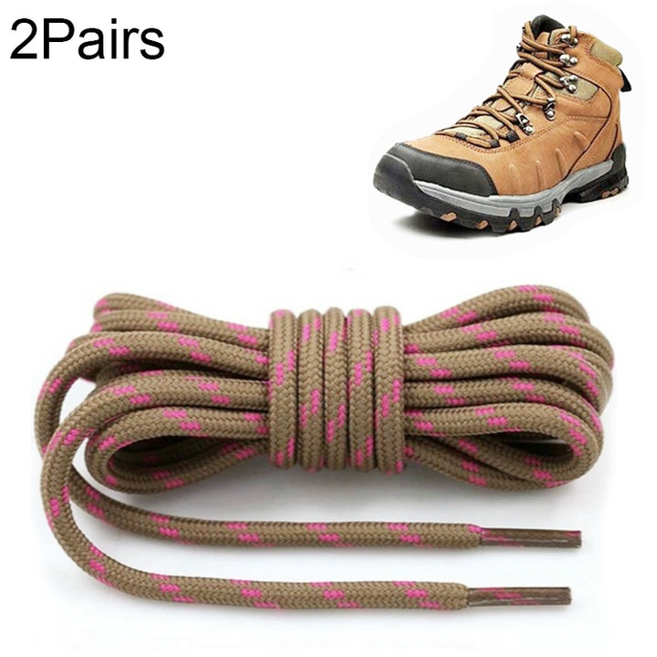 Round High Density Weaving Shoe Laces Outdoor Hiking Slip Rope Sneakers Boot Shoelace, 120cm