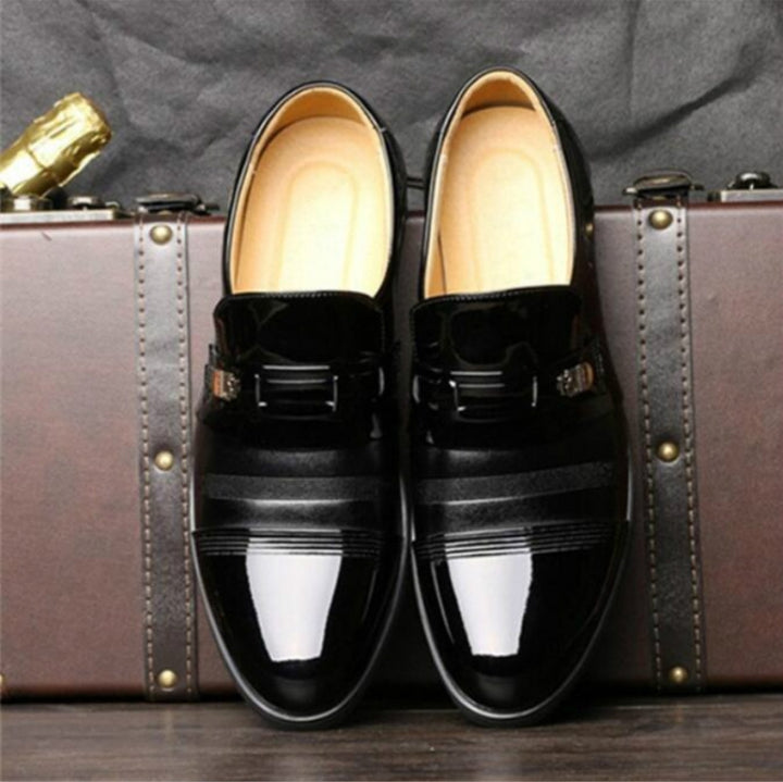 Men Summer Hole Shoe Slip-on Dress Business Shoes, 38, 39, 40, 41, 42, 43, 44, 45