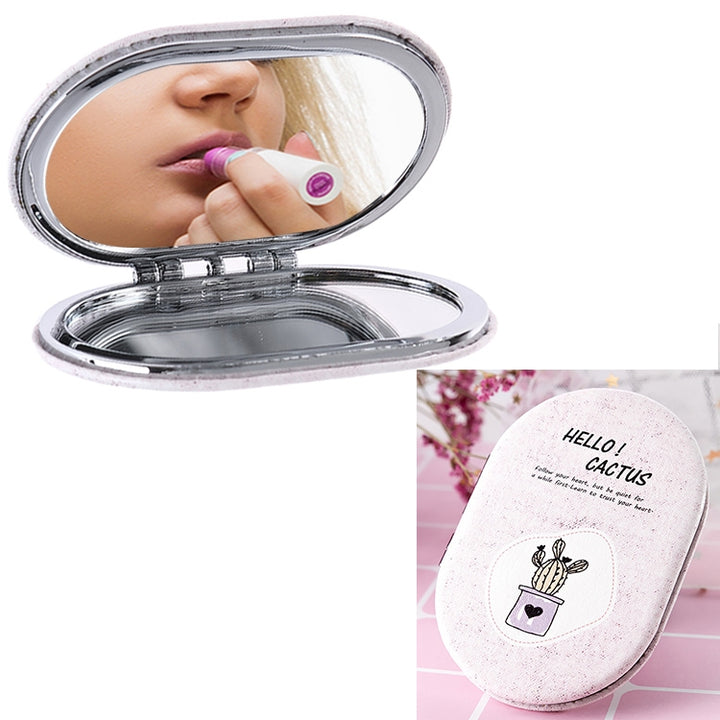 Portable Cosmetic Mirror Fresh Cactus Small Mirror