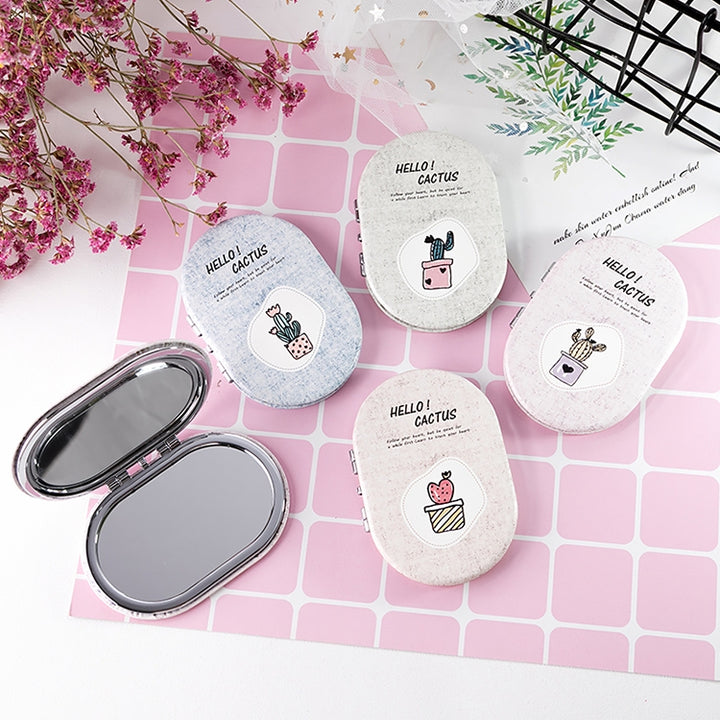 Portable Cosmetic Mirror Fresh Cactus Small Mirror