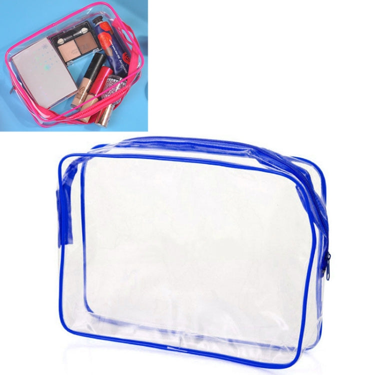 Portable Travel Zip Look PVC Bags Waterproof Transparent Makeup Storage Bag, S, M, L, 3Pcs Set