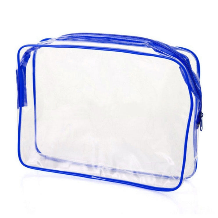 Portable Travel Zip Look PVC Bags Waterproof Transparent Makeup Storage Bag, S, M, L, 3Pcs Set