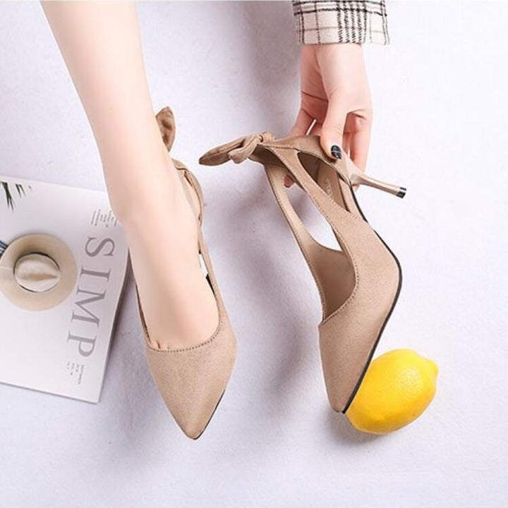 Women Shoes Bow Pointed Toe Stiletto Heels, 34, 35, 36, 37, 38, 39, 40, 41, 42, 43