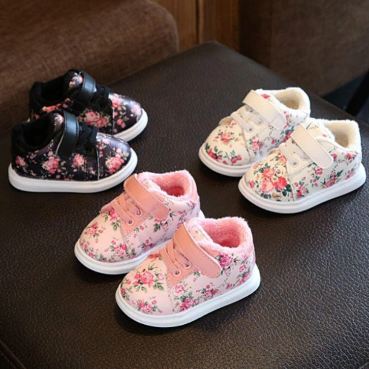 Winter Print Flower PU Leather Infant Warm Snow Boots, 15 White, 16 White, 17 White, 18 White, 19 White, 21 White, 22 White, 23 White, 24 White, 25 White, 15 Black, 16 Black, 17 Black, 18 Black, 19 Black, 21 Black, 22 Black, 23 Black, 24 Black, 25 Black